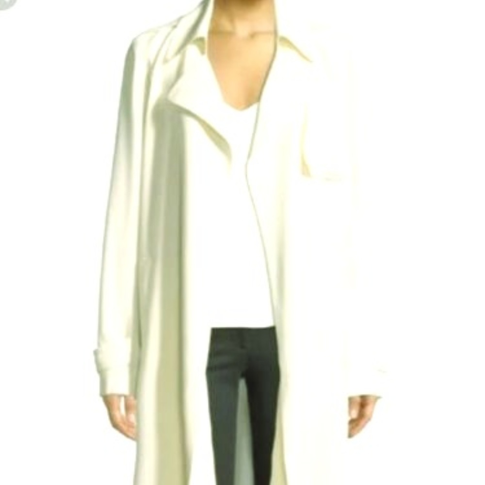 Theory Optic White Trench Coat